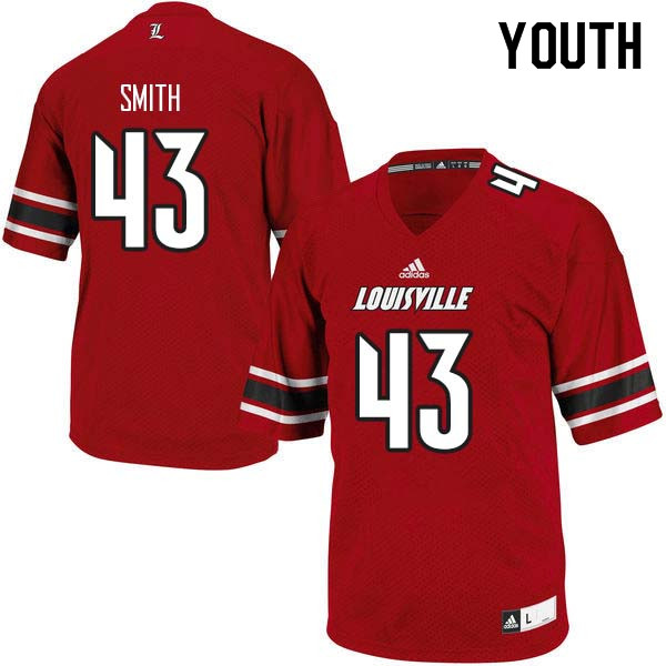 Youth Louisville Cardinals #43 Jovan Smith College Football Jerseys Sale-Red